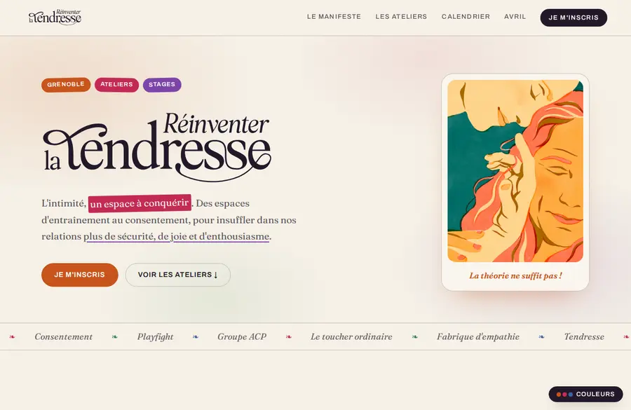 Site Réinventer la Tendresse